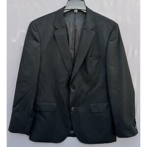Hugo Boss Men's Reda Super 100 Black Suit Coat 100% Virgin Wool 42R